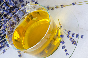 Lavender herbal tea.
