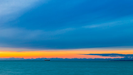 Evening in the gulf of Trieste