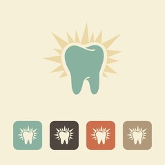Healthy tooth. Vector icon