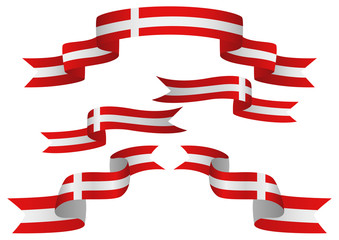 Set of Austria insignia in different shape of ribbons