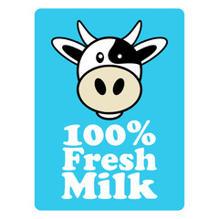 Obraz na płótnie Canvas Label and symbol for milk