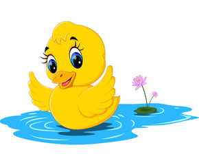 illustration of Cute baby duck cartoon