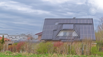 Obraz premium Solar, house, roof, solar energy