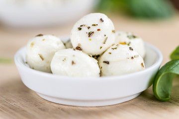 Mozzarella Cheese (marinated with herbs)