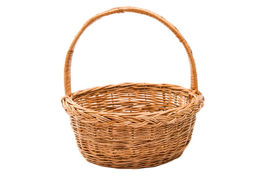 wicker basket isolated