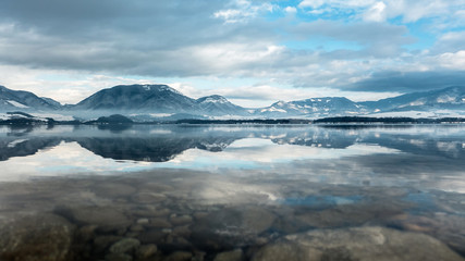 Water reflection at Liptovska Mara, Slovakia