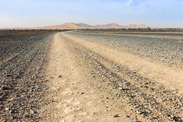 Fototapeta premium road in Sahara desert