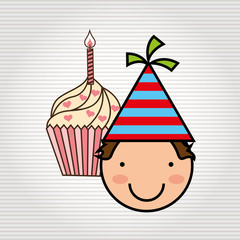 happy children on  party design 