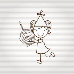 happy children on  party design 