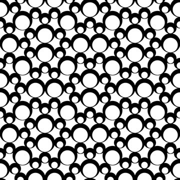 Vector hipster seamless geometry pattern, black and white abstract geometric background, subtle pillow print, monochrome retro texture, modern fashion design