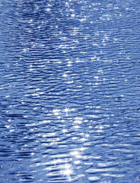 water surface in Karpin pond in which the sun is reflected. 