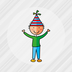 happy children on  party design 