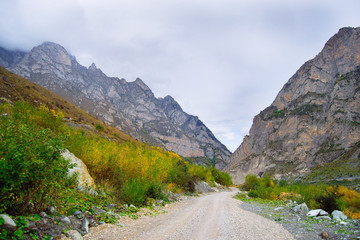 Beautiful view of mountains in Russia