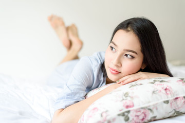 Girl on the bed