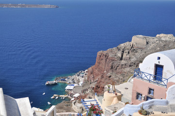 Landscape Greek island in the Mediterranean sea.