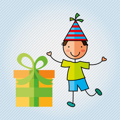 happy children on  party design 