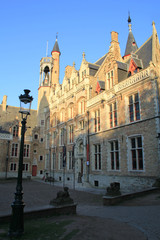 Obraz premium The streets of Prague, towers and steeples.