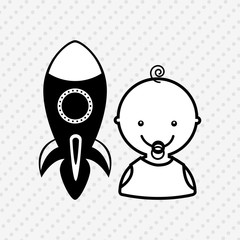 baby with toy design 