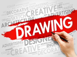 DRAWING word cloud, business concept