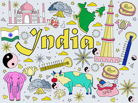 India vector illustration