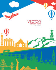 Vector Infographics Travel and Vacation concept elements.