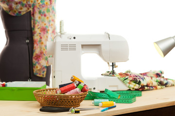 the sewing machine costs on a table