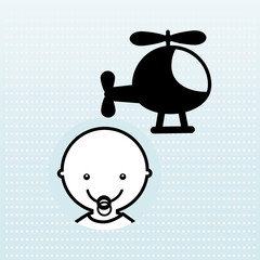 baby with toy design 
