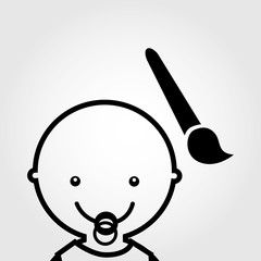 baby with toy design 