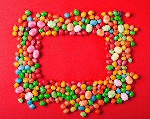 Frame made of sweets