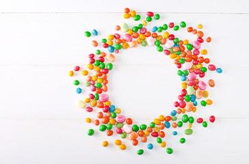 Frame made of sweets