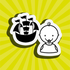 baby with toy design 