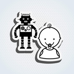 baby with toy design 