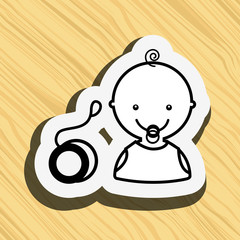 baby with toy design 