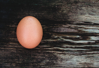 Easter eggs on wooden background