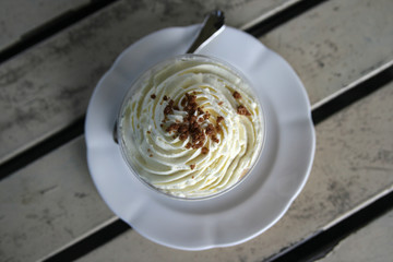 Banoffee Pie on table background