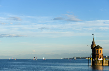 Fototapeta na wymiar Hafen in Konstanz - Bodensee - Deutschland 