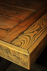 Wooden table - corner