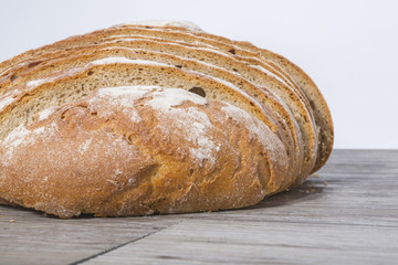 bread on wooden background