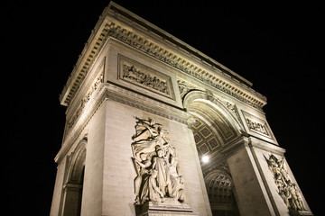 Fototapeta na wymiar Arc de Triumph by night, Paris - France