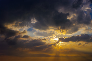 Fototapeta premium Nice sunset sky with clouds in Thailand