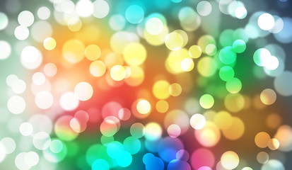 Colorful bokeh abstract illustration graphic background