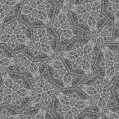 Hand drawn seamless Flower pattern. Doodle style