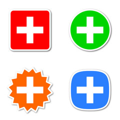 Obraz premium plus colored vector icons set