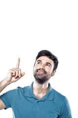 Fototapeta premium Handsome young man on white background