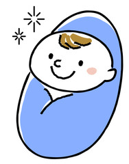 イラスト素材：赤ん坊　赤ちゃん