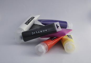 Acrylic paint in tubes for the artist
