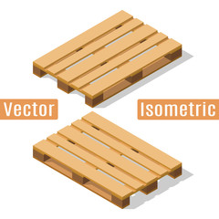 Wooden pallet isometric