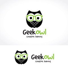 Obraz premium owl logo.cute animal logo.