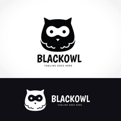 owl logo.cute animal logo.