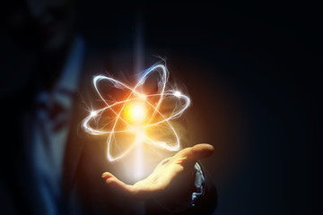 Atom molecule research - obrazy, fototapety, plakaty